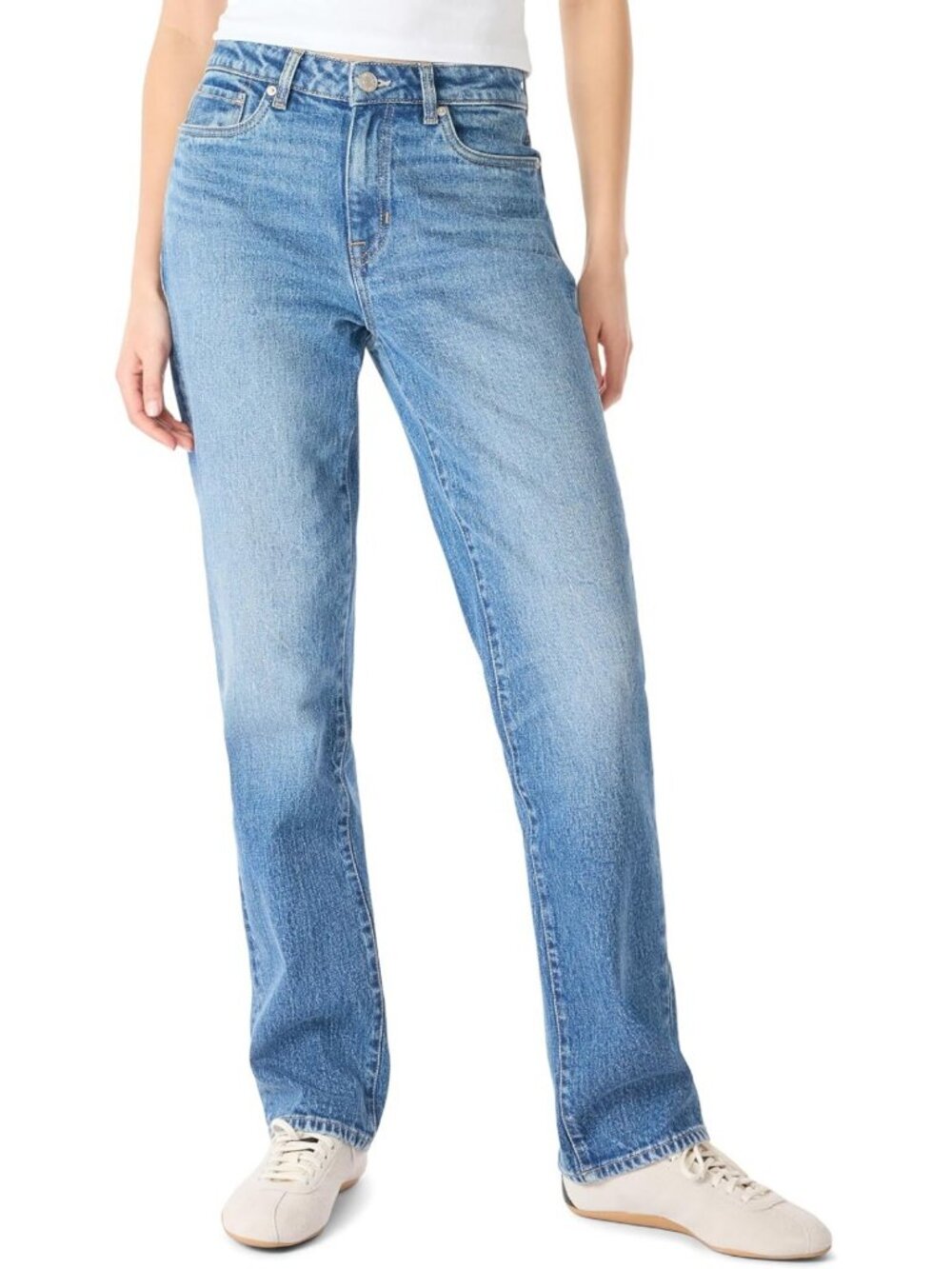 Mid Rise Straight Leg Jeans for Women | Classic Fit & Versatile Style